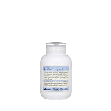 Davines Su Hair & Body Wash, Gentle Cleansing For Sun Exposed Hair And Skin, Full-Bodied Multi-Benefit Shower Foam, Moisturize And Hydrate