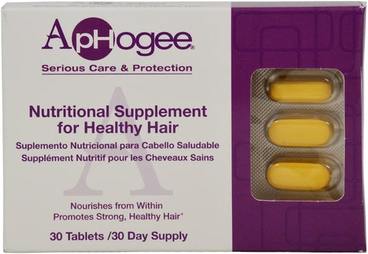 ApHogee Vitamin Supplement for Healthy Hair 30 Tablets