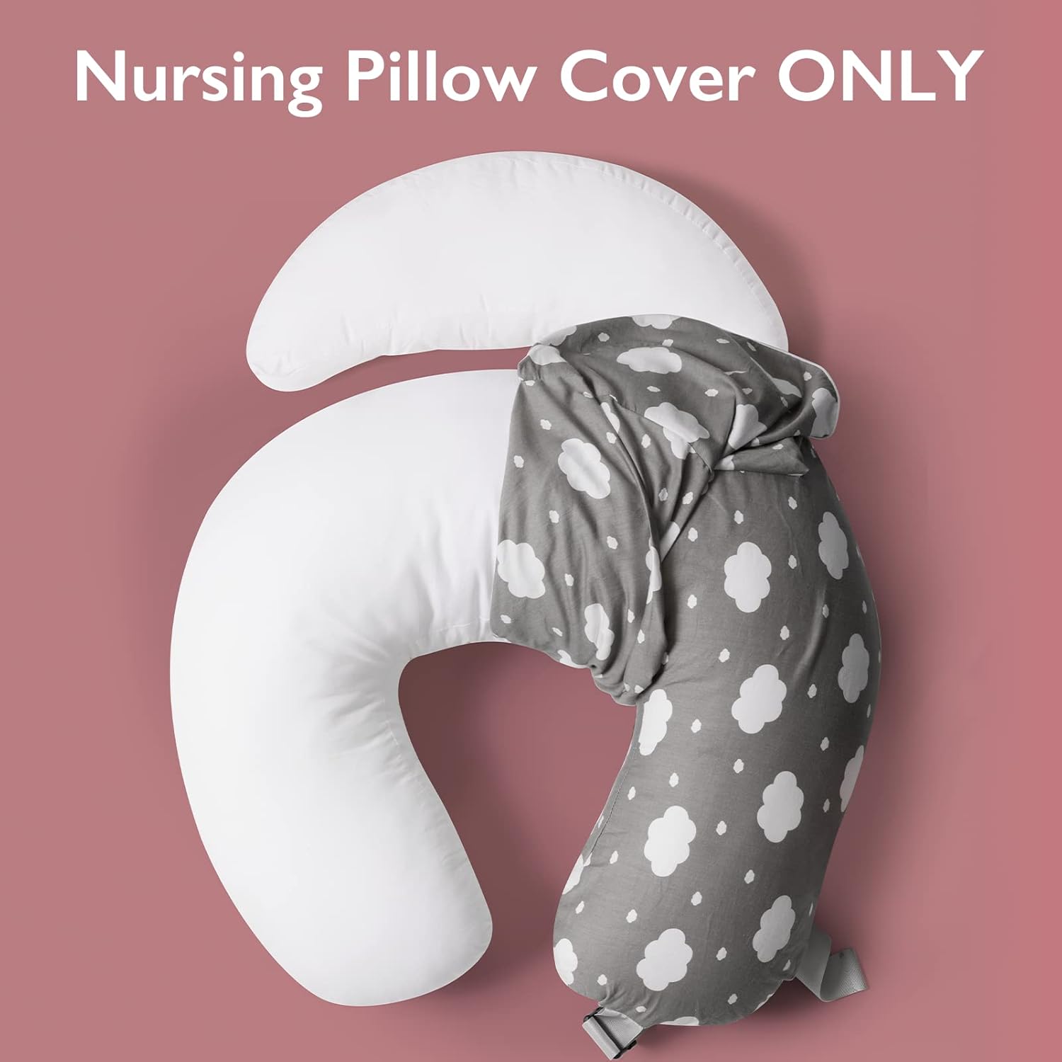 Momcozy Nursing Pillow and Replacement Pillowcase, Original Plus Size Breastfeeding Pillows for More Support for Mom and Baby, with Adjustable Waist Strap : Baby