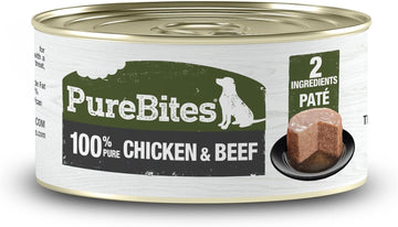 Purebites Chicken & Beef Pates For Dogs, Only 2 Ingredients, Case Of 12