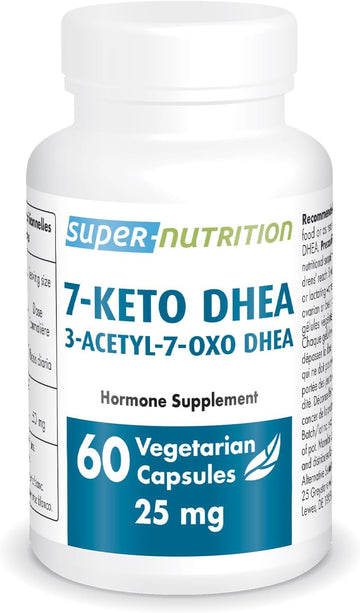 Supersmart - 7-Keto Dhea 25Mg (Patented Ingredient) - Advanced Dhea Metabolite Supplement | Clean Label | Non-Gmo & Gluten Free - 60 Vegetarian Capsules