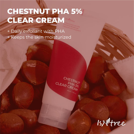 Isntree Chestnut Pha 5% Clear Cream 100Ml 3.38 Fl.Oz | Mild Exfoliant For Sensitive Skin | Hydrating Texture Moisturizer