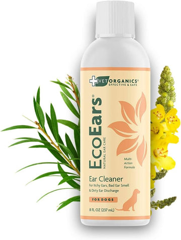 EcoEars Dog Ear Cleaner. Natural Multi-Action Formula. for Bad Discharge & Smell. Naturally Removes Foreign Matter and Cleanses The Most Difficult Ears. 100% Guaranteed