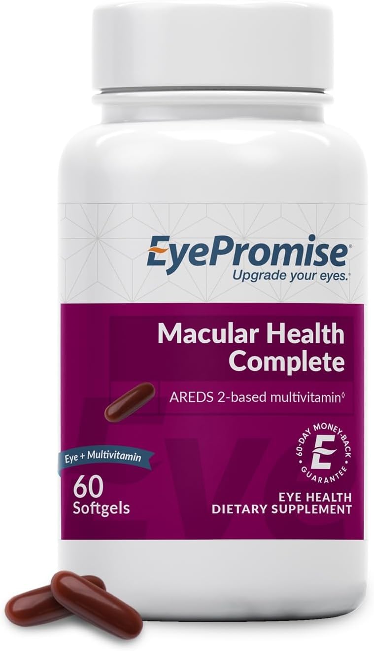 Eyepromise Macular Health Complete | 2 Softgel Multi-Vitamins With Eyecare Support | Heart, Brain, Hair, Skin And Overall Health | Updated Format Now With 2 Softgels For Increased Absorption