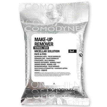 Comodynes Makeup Remover Wipes Normal Skin 20 Units - Micellar Water - Helps Leave The Skin Of The Face Clean