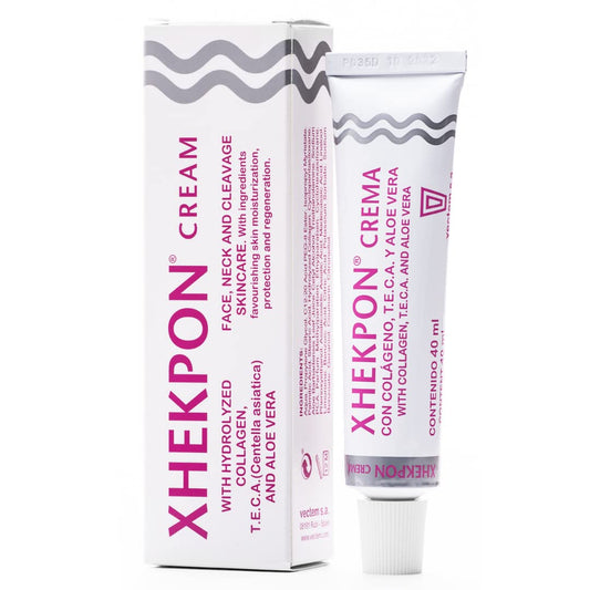 Xhekpon Cream For Face, Neck And Cleavage Skincare - Cream With Hydrolized Collagen And Aloe Vera/Anti-Aing Cream 40Ml - Favours Skin Moisturization, Protection And Regeneration