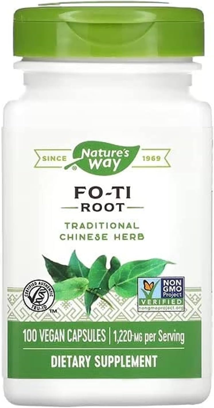 Nature's Way Fo-Ti Root 610 mg, 100 Vegetarian Capsules, Pack of 2