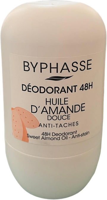 Byphasse Sweet Almond Oil – 24H Deodorant Roll-On (Pack Of 4) – 50Ml/1.7Oz – All Skin Types