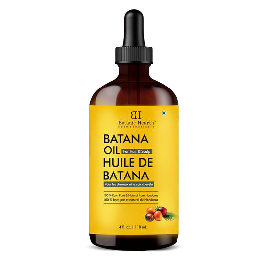 Dr Sebi Batana Oil For Hair Growth- Weightless(Glass Bottle 4 Fl Oz) | 100% Pure & Unrefined Oils From Honduras, Lightweight Summer Hair Oil For Strengthening & Volumizing By Botanic Hearth