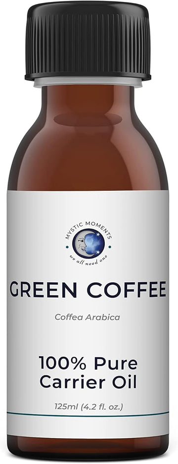 Mystic Moments | Green Coffee Cold Pressed Carrier Oil 125ml - Pure & Natural Oil Perfect for Hair, Face, Nails, Aromatherapy, Massage and Oil Dilution Vegan GMO Free