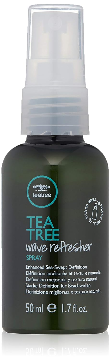 Tea Tree Wave Refresher Spray, Revives Beach Waves, Adds Texture, For All Hair Types, Especially Wavy + Curly Hair, 1.7 fl. oz. : Beauty & Personal Care