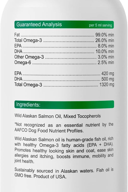 Salmon Oil + Omega 3 For Dogs Bundle - Skin & Coat Support + Itch Relief - Epa+Dha Fatty Acids - Immune & Heart Health + Joint Health - 32Oz + 360 Chews - Made In Usa