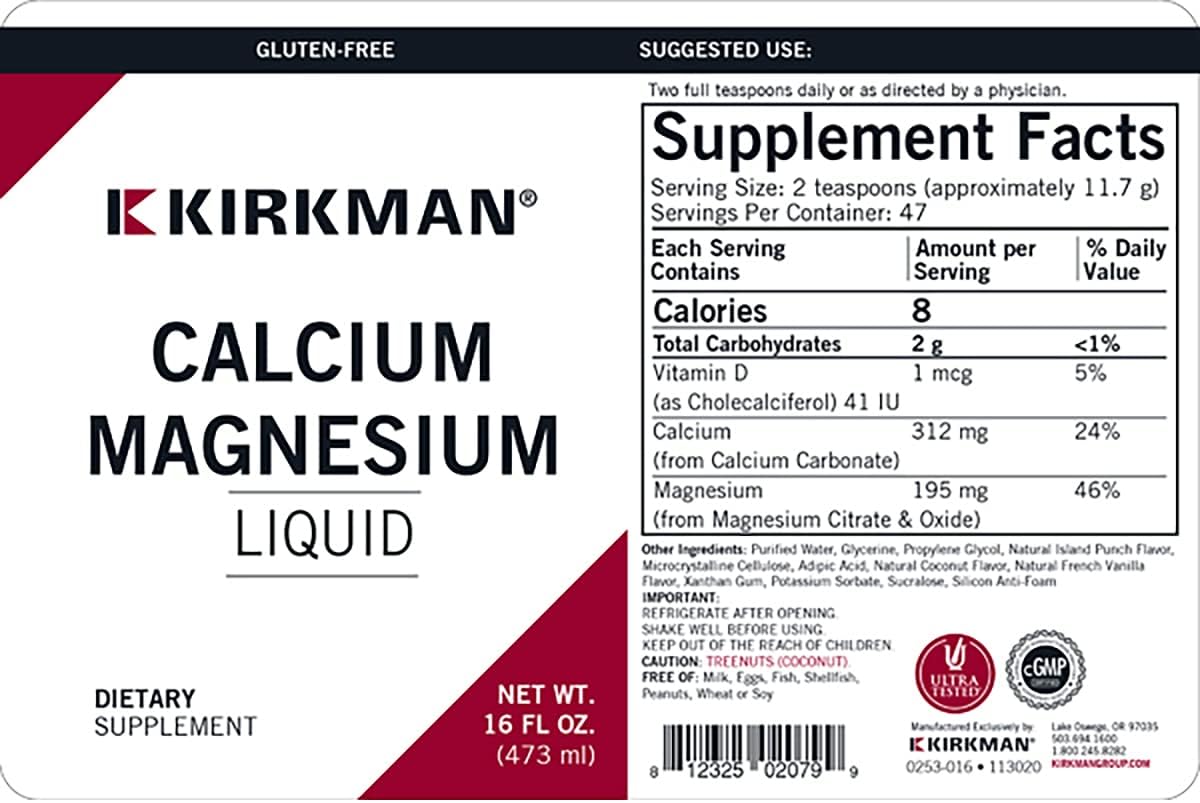 Calcium Magnesium Liquid 16oz * : Health & Household