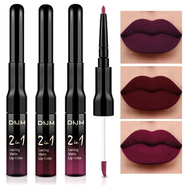 Evpct 1Pcs Dark Deep Brown Chocolate Matte Lip Liner And Liquid Lipstick Stain Makeup Set For Women, Long Lasting Smudge Proof Lipstick Labiales Matte Mate Larga Duracion Listip 24 Hours Originales,04