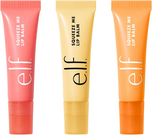 e.l.f. Squeeze Me Lip Balm Trio, Set of 3, Includes Strawberry, Vanilla Frosting & Peach : Amazon.co.uk: Beauty