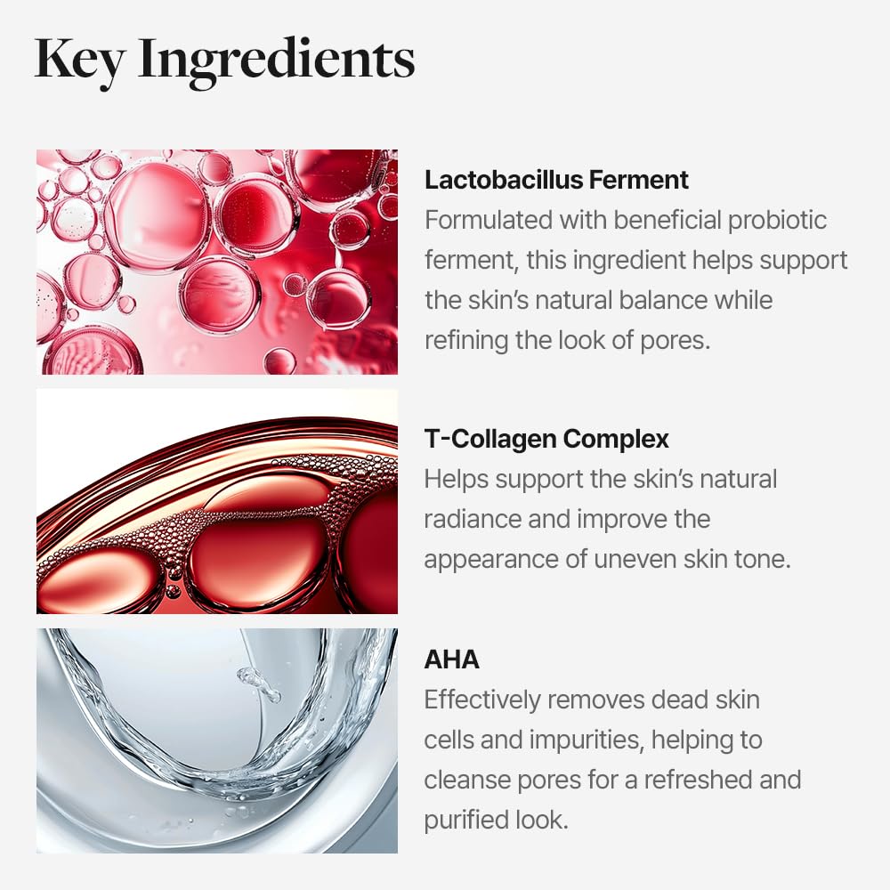Mdp+ Red Lacto Collagen Clear 2.0, Peptide, Deep Pore Cleansing, Hydrating|4.05Oz/120Ml,Pore Tightening, Hydrating Cleanser, Daily Moisturizing Cleanser, Foaming Facial Wash : Beauty & Personal Care