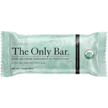 Truvani Plant Based Snack Bars | 7G Protein | 1 Pack Mint Chocolate | Organic | Vegan | The Only Bar | Dairy, Soy, And Gluten Free | Keto | Individually Wrapped