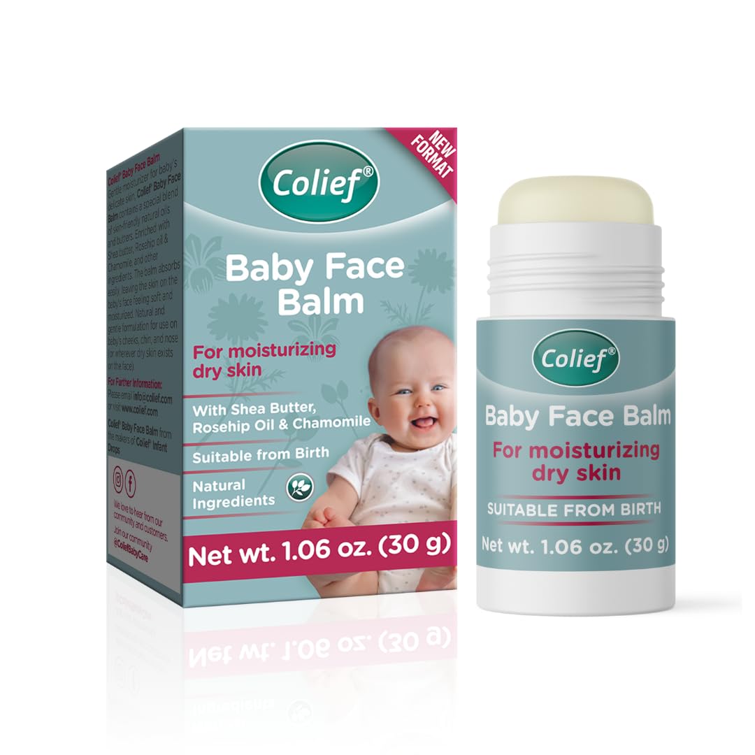 Colief Baby Face Balm Stick 30G | 100% Natural Shea Butter, Rosehip Oil, And Chamomile Coconut Oil | Gently Moisturise Baby'S Dry & Sensitive Skin | For Babies From Birth