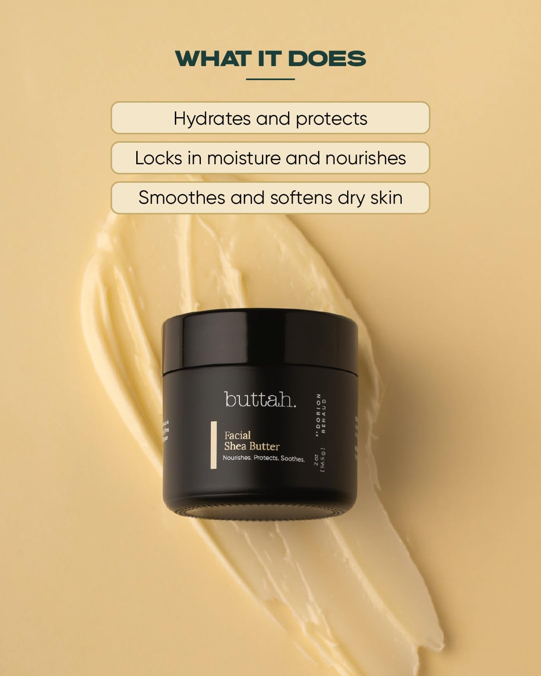 Buttah Skin Facial Shea Butter 2Oz - Organic Whipped Virgin Raw Moisturizer For All Skin Tones - Hydrating & Natural : Beauty & Personal Care