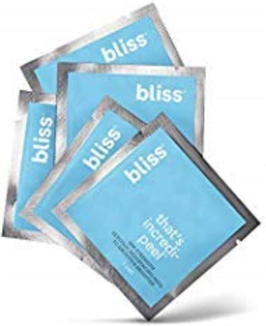 Bliss That's Incredi-Peel Glycolic Resurfacing Facial Pads - 5 ct - Single-Step Pads for Exfoliating and Brightening - Targets Fine Lines and Discoloration - Travel-Friendly - Vegan & Cruelty-Free