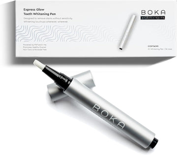 Boka Whitening Express Glow Teeth Whitening Pen - Powered By Pap & Nano-Hydroxyapatite - 10 Shades Whiter Within 7 Days - Easy To Use, Painless Whitener For Sensitive Teeth