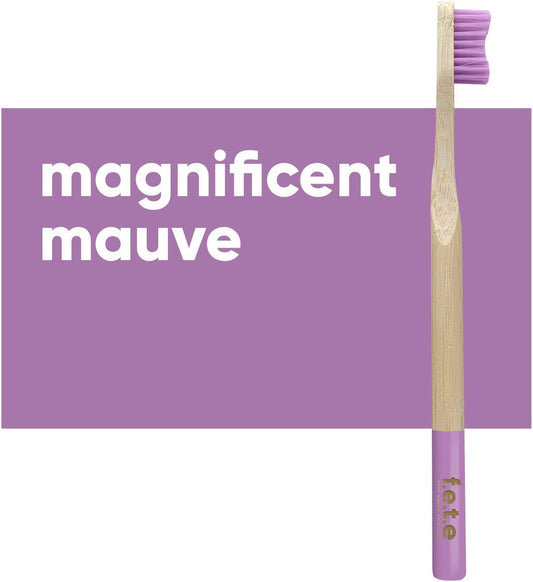 F.E.T.E | Magnificent Mauve Bamboo Toothbrush | Biodegradable & Compostable Handle | Recyclable Soft Bristles | Sustainable | Vegan