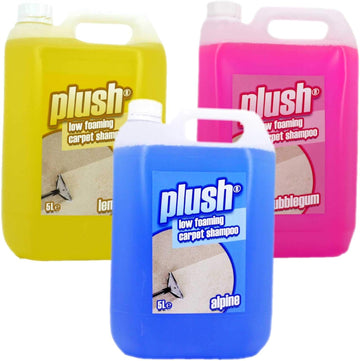 Carpet Cleaner Shampoo & Odour Deodoriser (inc Pet) 10L Plush (BUBBLEGUM)