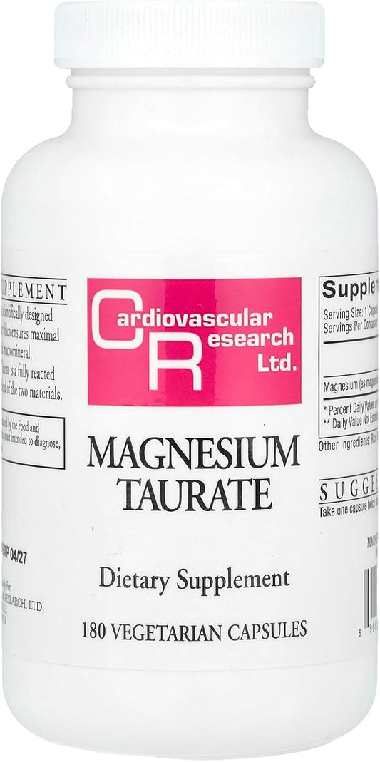 Cardiovascular Research Magnesium Taurate 125 Mg, 60 Capsules, Creamy White