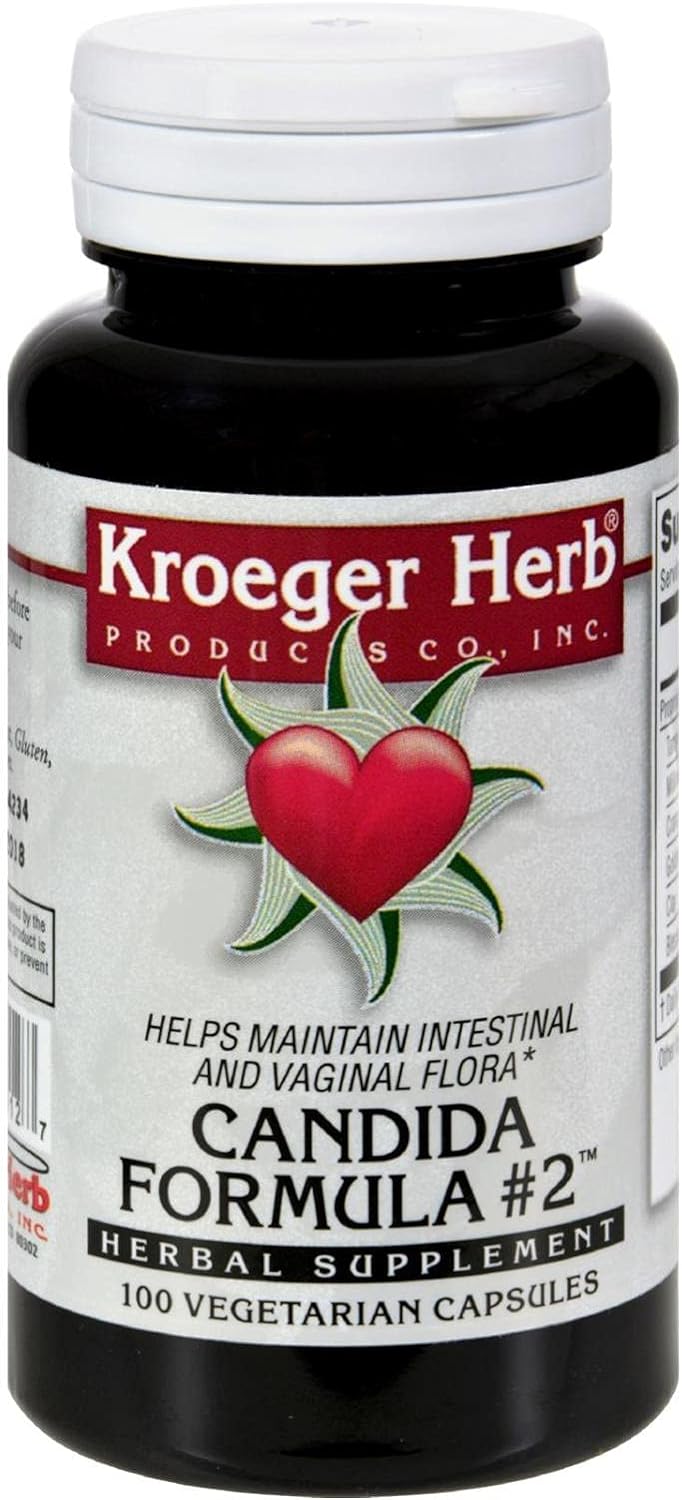 Kroeger Herb Co Candida Formula #2, 100 Vegetarian Capsules : Health & Household