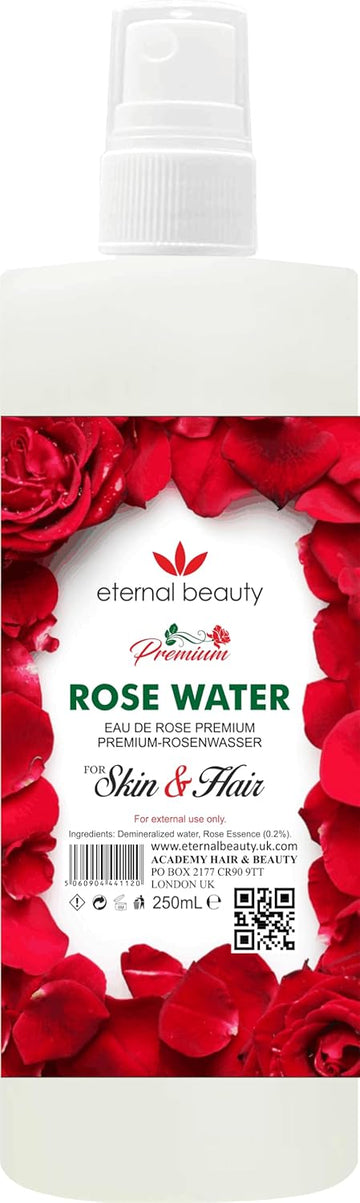 Eternal Beauty Premium Rose Water, 250Ml, For Skin & Hair, Natural Rose Essence