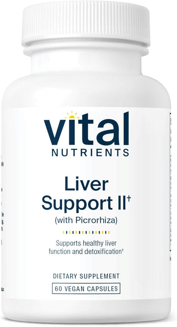 Vital Nutrients Liver Support Ii With Picrorhiza, Milk Thistle And Curcumin | Vegan Supplement | Herbal Combination To Support Healthy Liver Function* | Gluten, Dairy And Soy Free | 60 Capsules