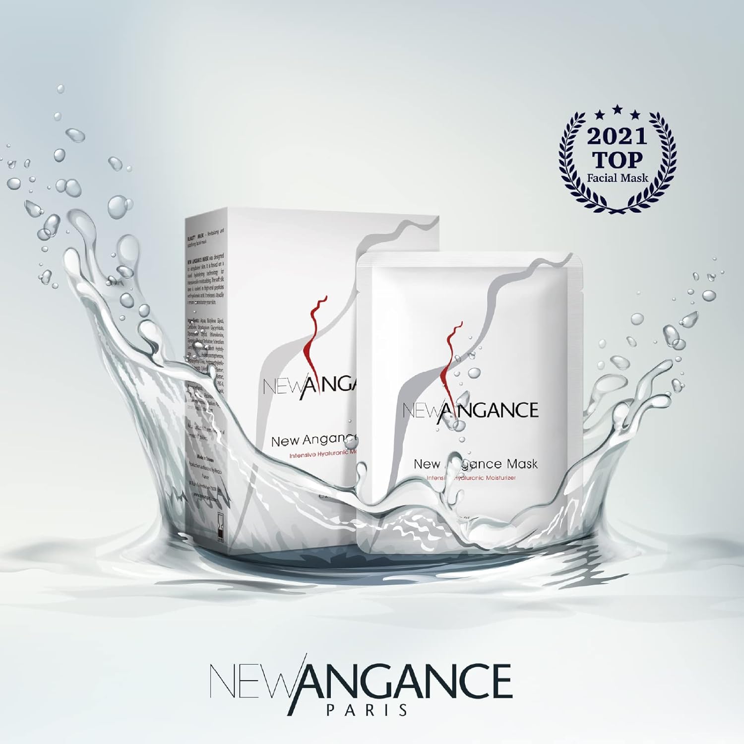 New Angance Mask, Revitalizing, Moisturizing, Soothing Skin Texture, 10 Sheets (Hyaluronic Mask) : Beauty & Personal Care