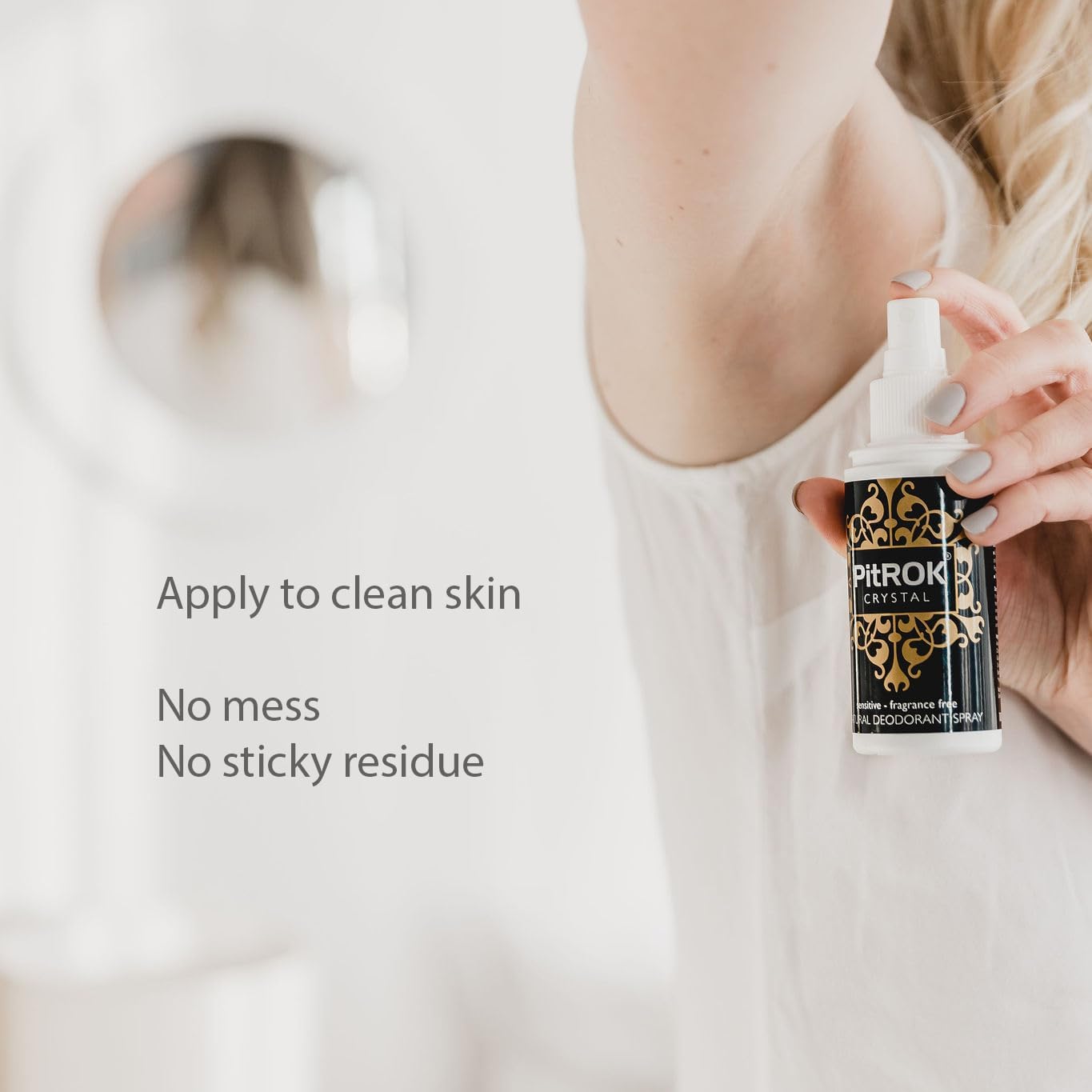 PitROK Crystal Natural Deodorant Spray 100ml (Fragranced for Women) Pump Spray, Vegan, Cruelty Free, Sensitive Skin Deodorant, with Aloe Vera and Grapefruit Seed Extract : Amazon.co.uk: Beauty