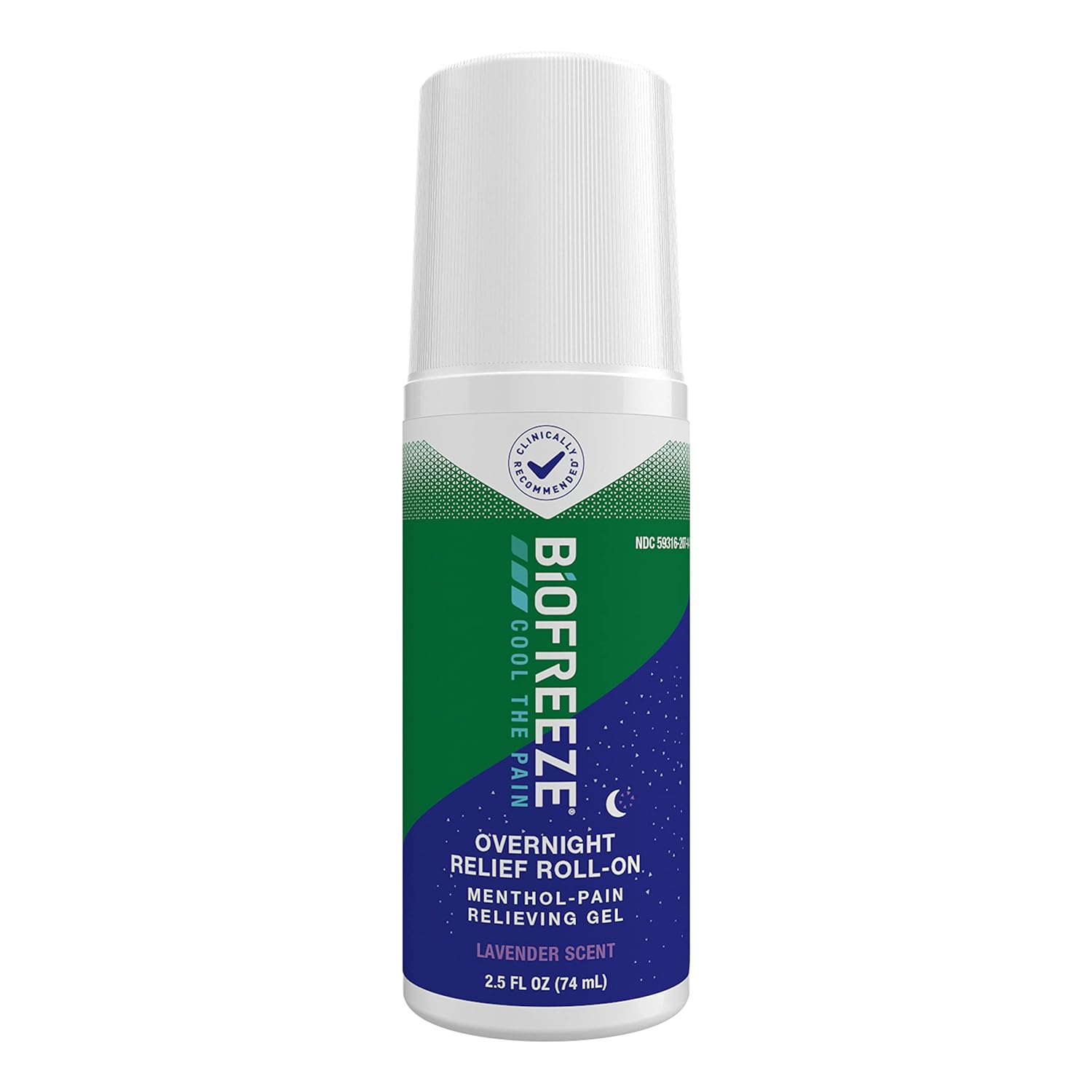 Biofreeze Overnight Pain Relief Roll-On, Arthritis Pain Reliver, Knee & Lower Back Pain Relief, Sore Muscle Relief, Lavender Scent, FSA Eligible, 2.5 FL OZ Biofreeze Menthol Roll-On