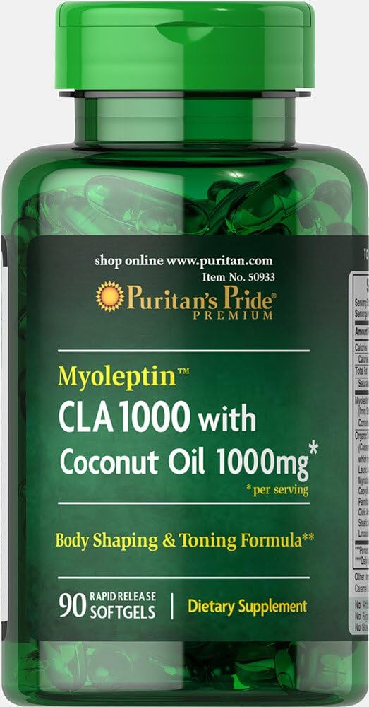 Puritan's Pride Myoleptin CLA 1000 with Coconut Oil-90 Softgels : Health & Household