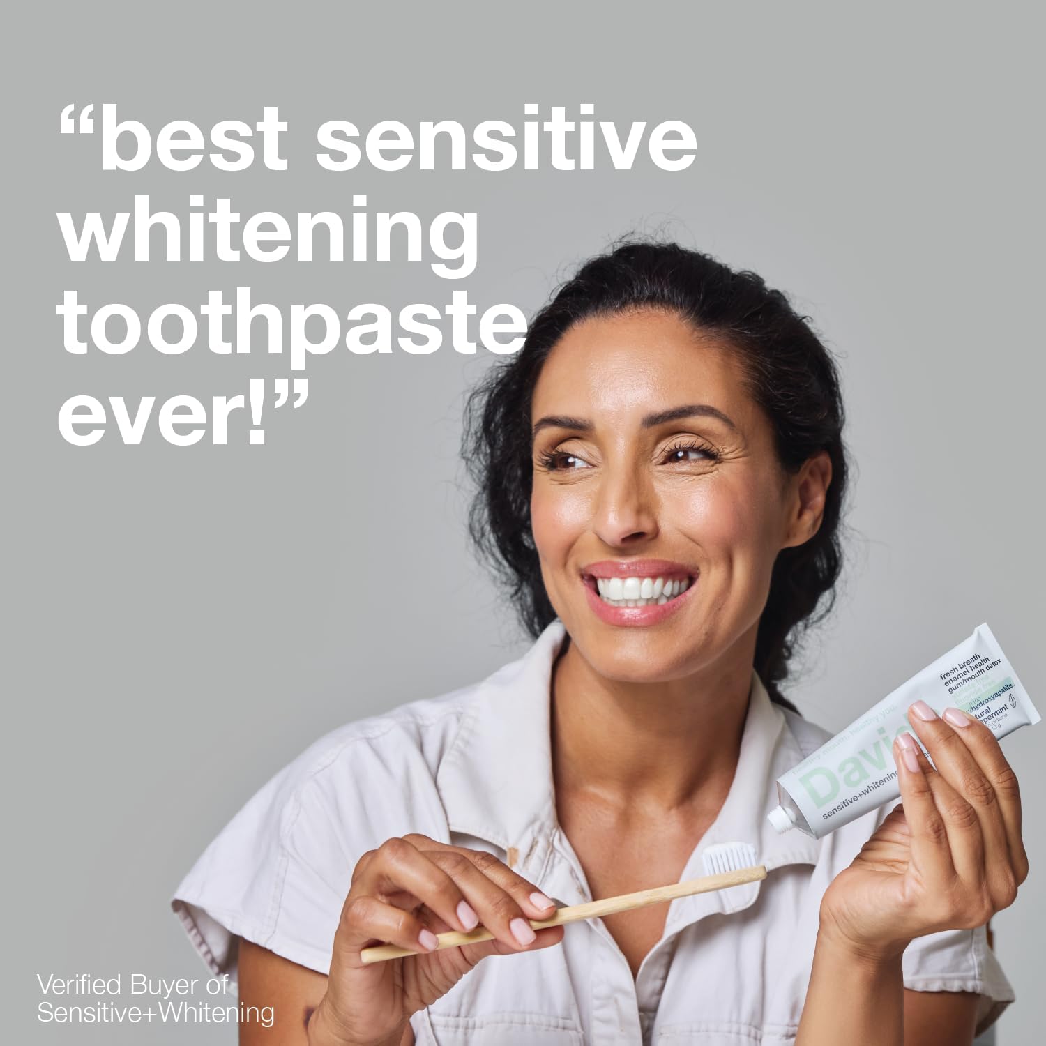Davids Hydroxi Fluoride Free Nano Hydroxyapatite Whitening + Enamel Health Toothpaste, Antiplaque, Fresh Breath, Remineralizing, Sls Free, Natural Peppermint, 4 Oz, Made In Usa : Health & Household