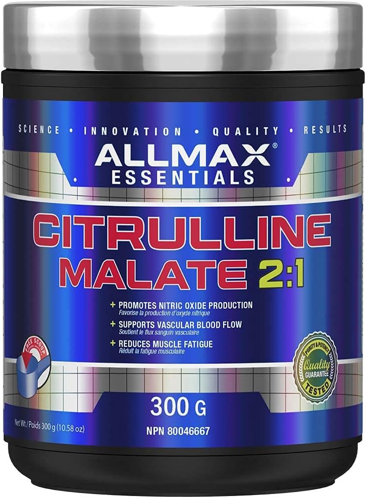 Allmax Essentials Citrulline Malate 2:1 - Improves Endurance & Recovery - 300 G Powder - Vegan - 150 Servings