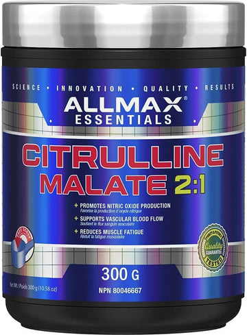 Allmax Essentials Citrulline Malate 2:1 - Improves Endurance & Recovery - 300 G Powder - Vegan - 150 Servings