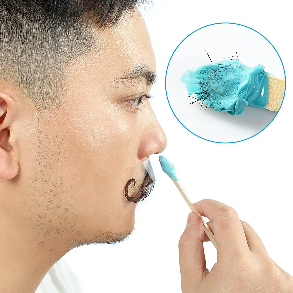 Nose Wax Waxing Kit For Men And Women, 6 Pakcs Mini Travel Set Nose Wax Jar, 12 Applicators & Moustache Tape Face Hair Removal Nasal Kit At Home : Beauty & Personal Care