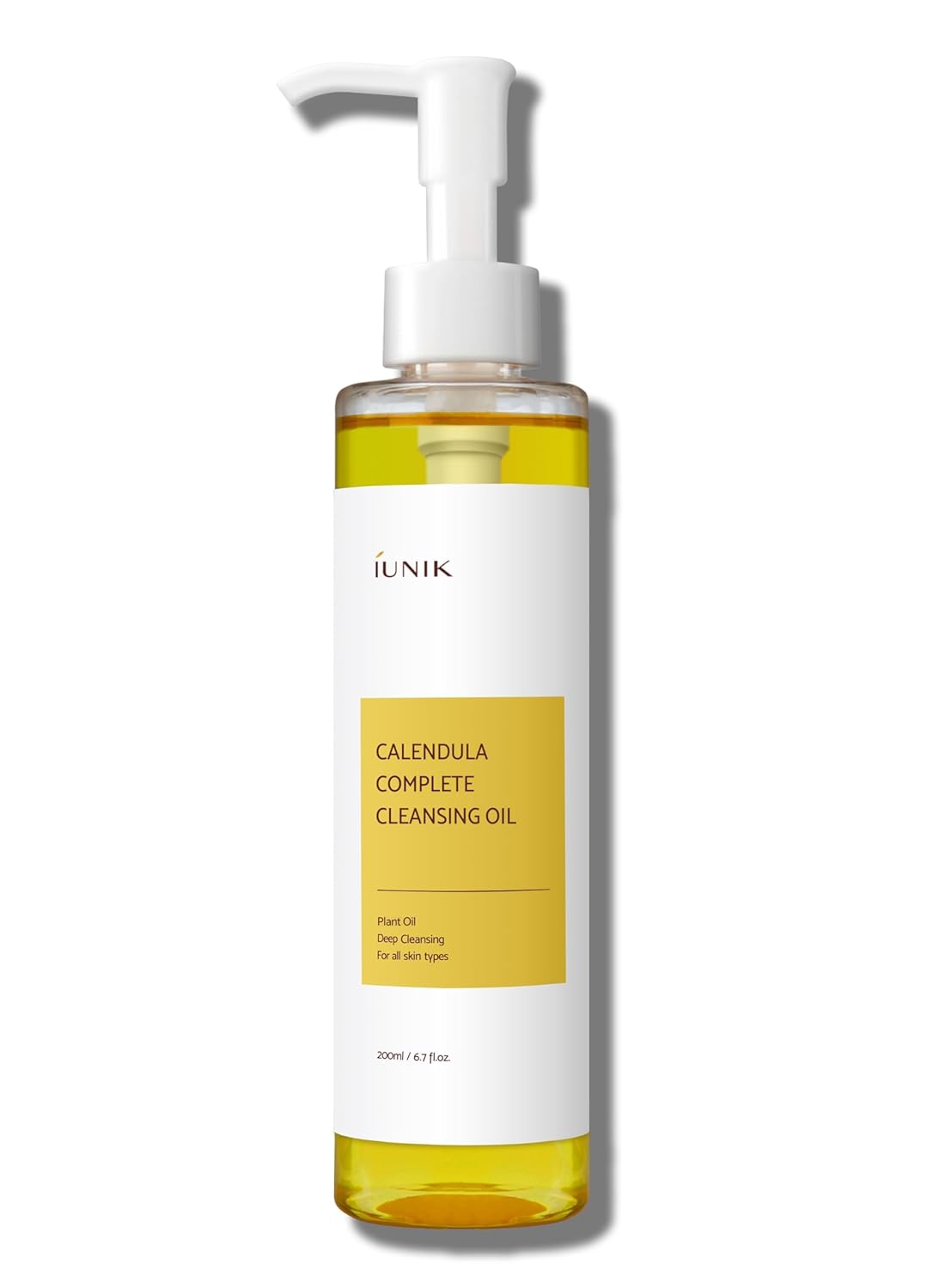 Iunik Calendula & Jojoba Oil-Infused Vegan Cleansing Oil – Gentle Blackhead Melting & Makeup Remover Facial Cleanser W/Plant-Based Oils Korean Skincare