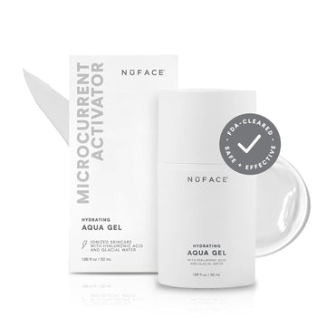 Nuface Aqua Gel Activator - Microcurrent Conductive Gel & Activator Powered By Ionplex & Hyaluronic Acid To Enhance Results Of Nuface Microcurrent Facial Device - Improves Skin Radiance (1.69 Oz)