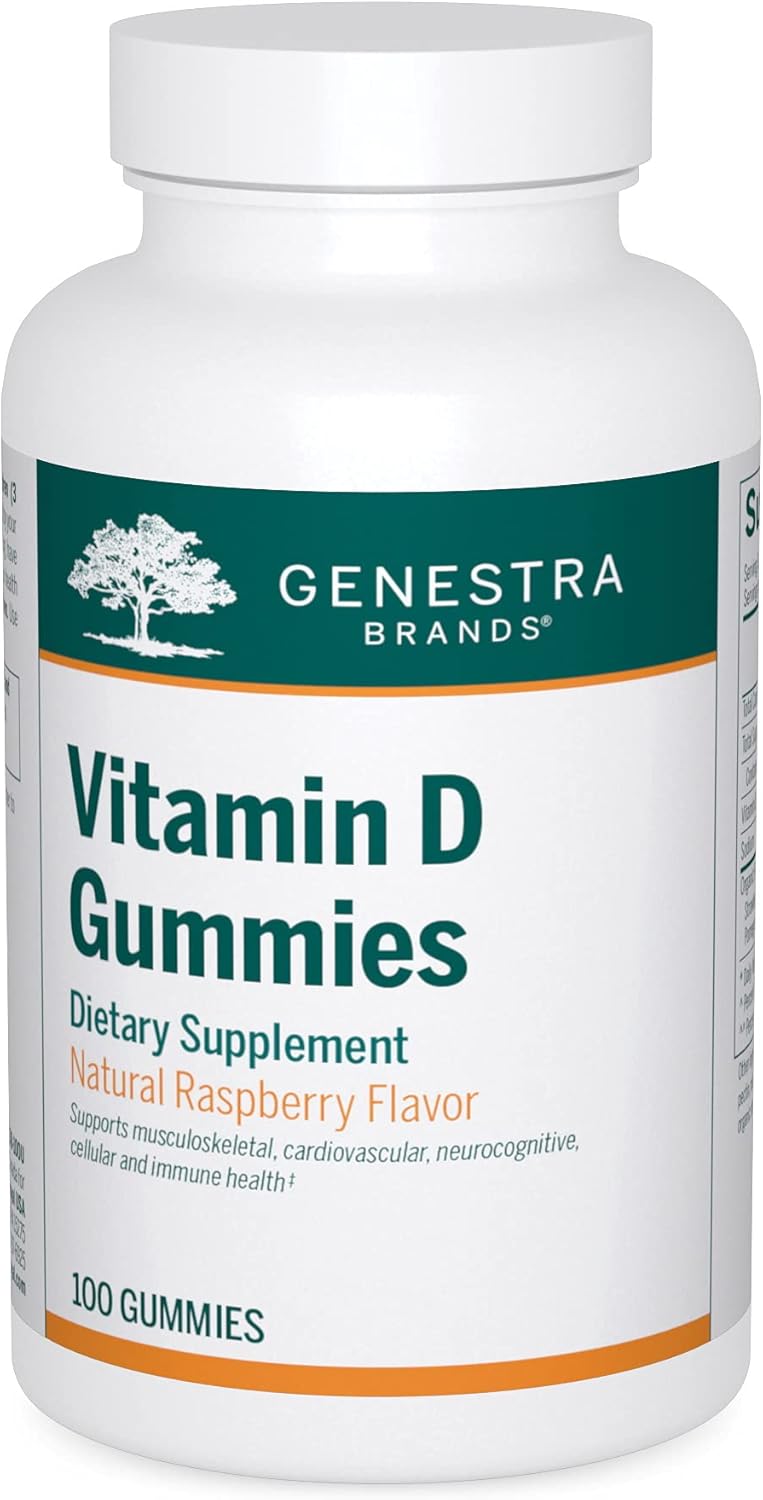 Genestra Brands Vitamin D Gummies | Support For Musculoskeletal, Cardiovascular, Neurocognitive, Cellular, And Immune Health* | 100 Gummies | Natural Raspberry Flavor