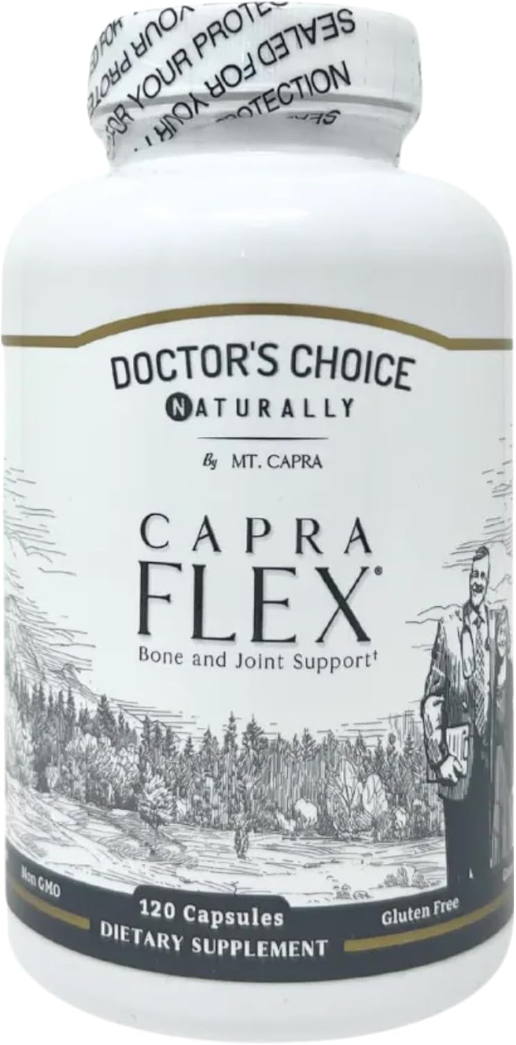 Capraflex By Mt. Capra | Bone And Joint Support Supplement With Chicken Collagen, Hyaluronic Acid, Turmeric, And Herbs For Joint Vitality | 30 Servings - 120 Capsules