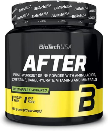 BioTechUSA After | Flavoured Post-Workout Drink Powder | with Amino Acids, Creatine, Vitamins, and Minerals | Sugar-Free | 420g | Green Apple : Amazon.co.uk: Health & Personal Care