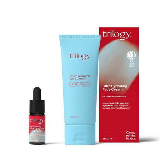 Trilogy Ultra Hydrating Face Cream (2.5 Fl Oz), Vitamin Hyaluronic Acid+ Booster Treatment (0.5 Fl Oz), Bundle : Beauty & Personal Care
