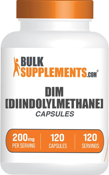 Bulksupplements.Com Dim Capsules (Diindolylmethane) - Dim Supplement For Liver Support - Gluten Free, Soy Free Capsules - 200Mg Per Serving - 4-Month Supply (120 Capsules)