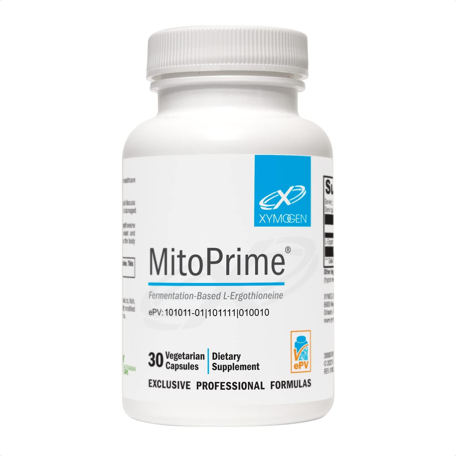 XYMOGEN MitoPrime - Fermentation-Based L Ergothioneine - Antioxidant S