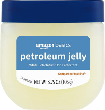 Amazon Basics Petroleum Jelly White Petrolatum Skin Protectant, Unscented, 3.75 Ounce, 1-Pack (Previously Solimo)