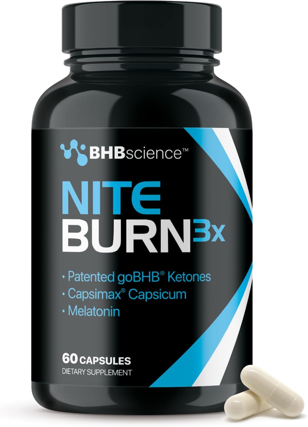 Night Burn Keto Bhb Exogenous Ketones Supplement - Bhb Science Keto Diet Pills With Patented Gobhb Capsimax And Melatonin For Body Sculpting & Ketosis Support - Vegetarian & Non-Gmo (1 Month)
