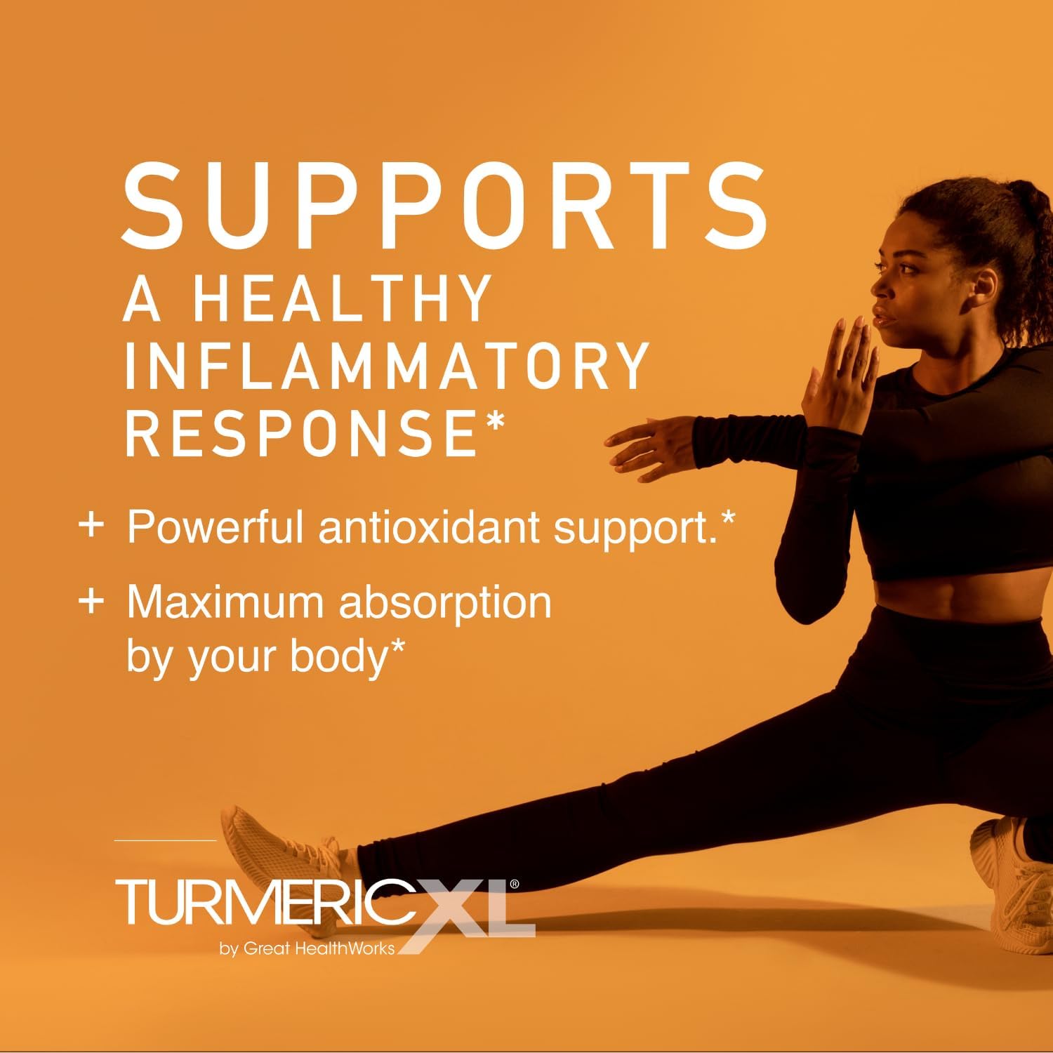 TurmericXL Natural Joint Support & Healthy Inflammatory Response Supplement - 250mg Turmeric Extract Delivers 45x More Curcumin - High Absorption, Gluten-Free – 30 Veggie Capsules : Health & Household